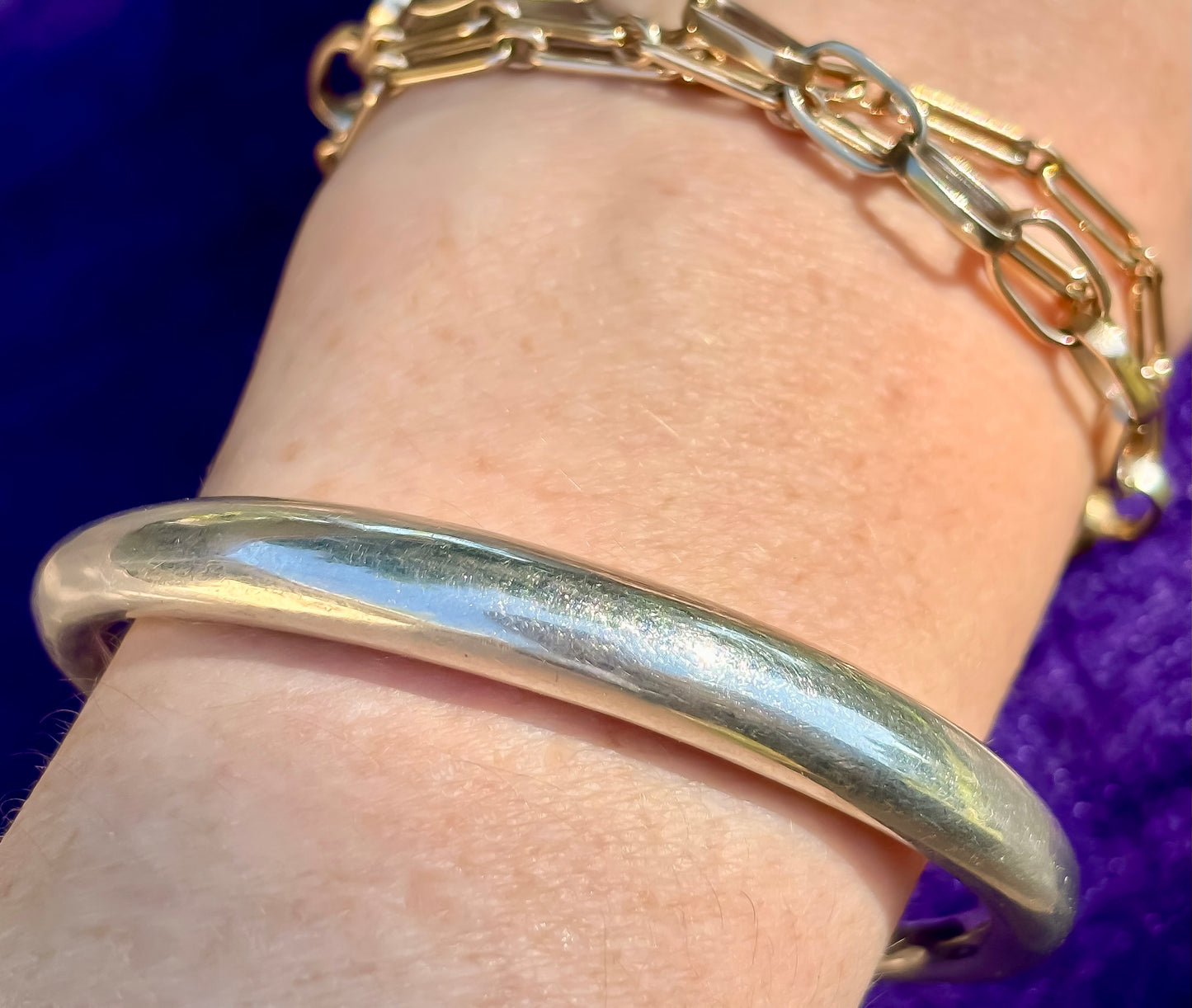 Crescent Moon Silver Cuff