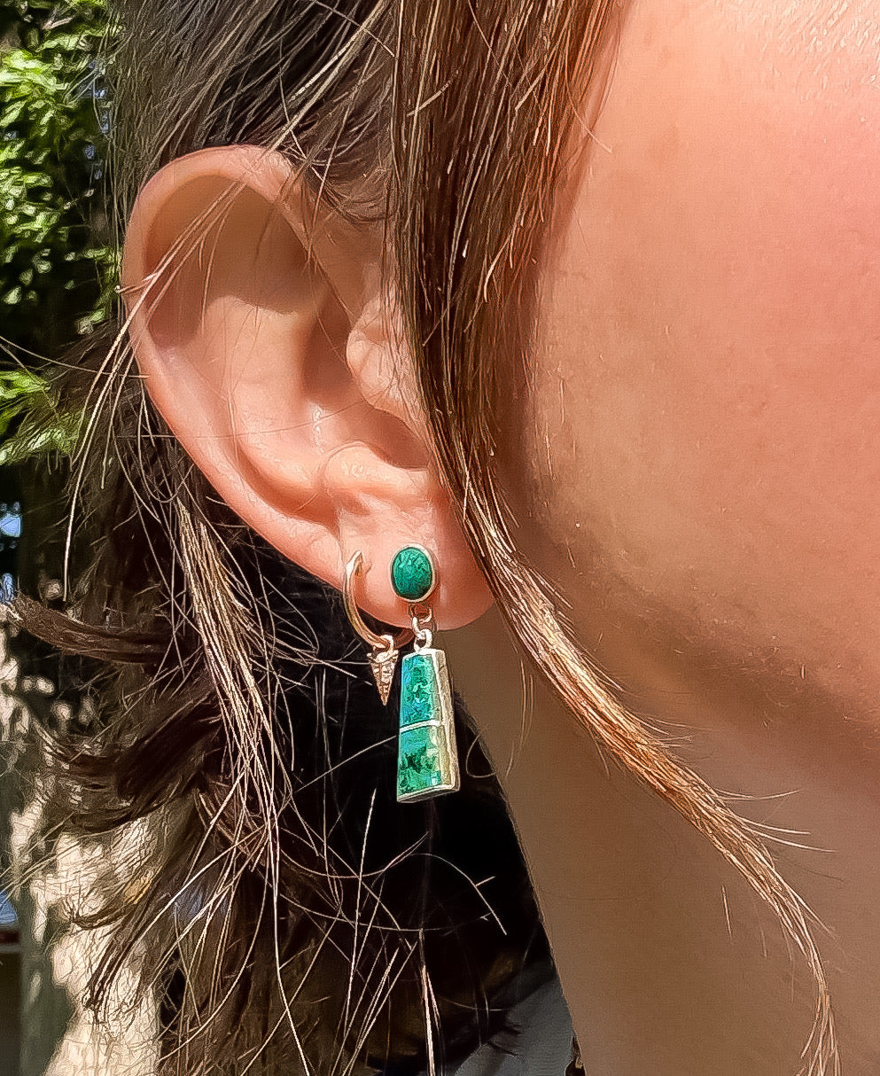 Azurmalachite Drop Earrings