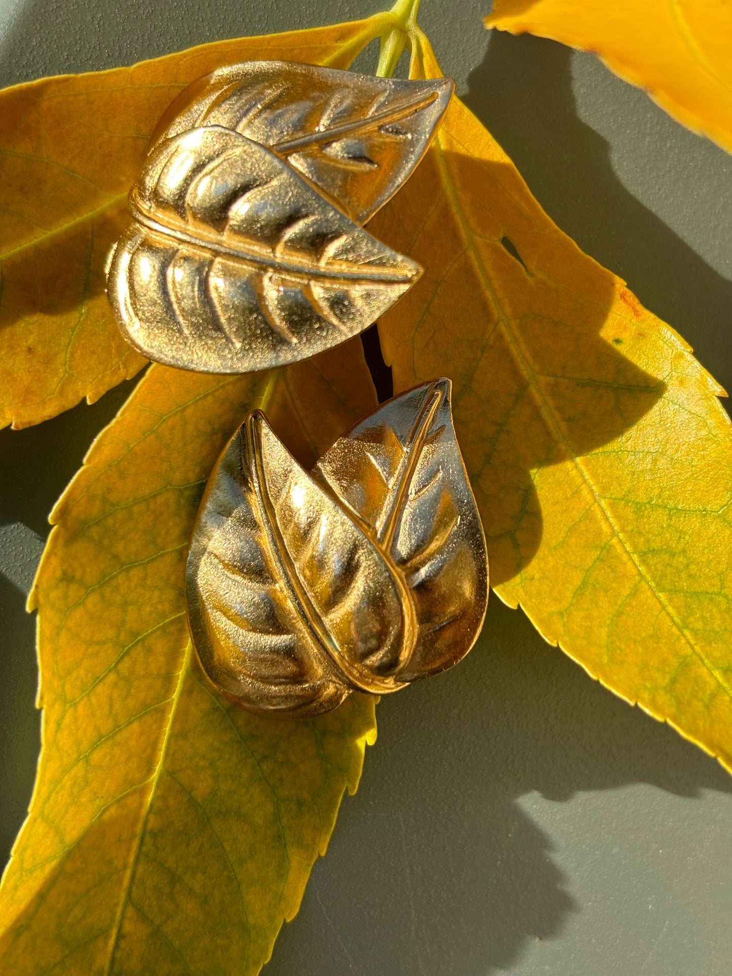 Golden Leaves Studs