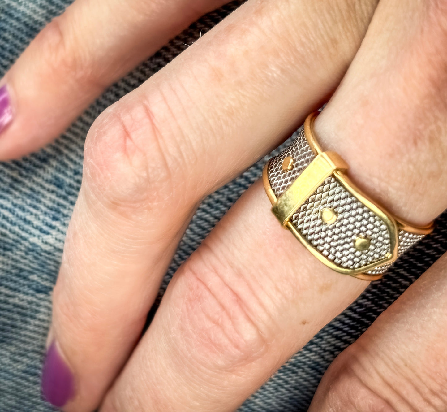 Platinum Buckle Ring