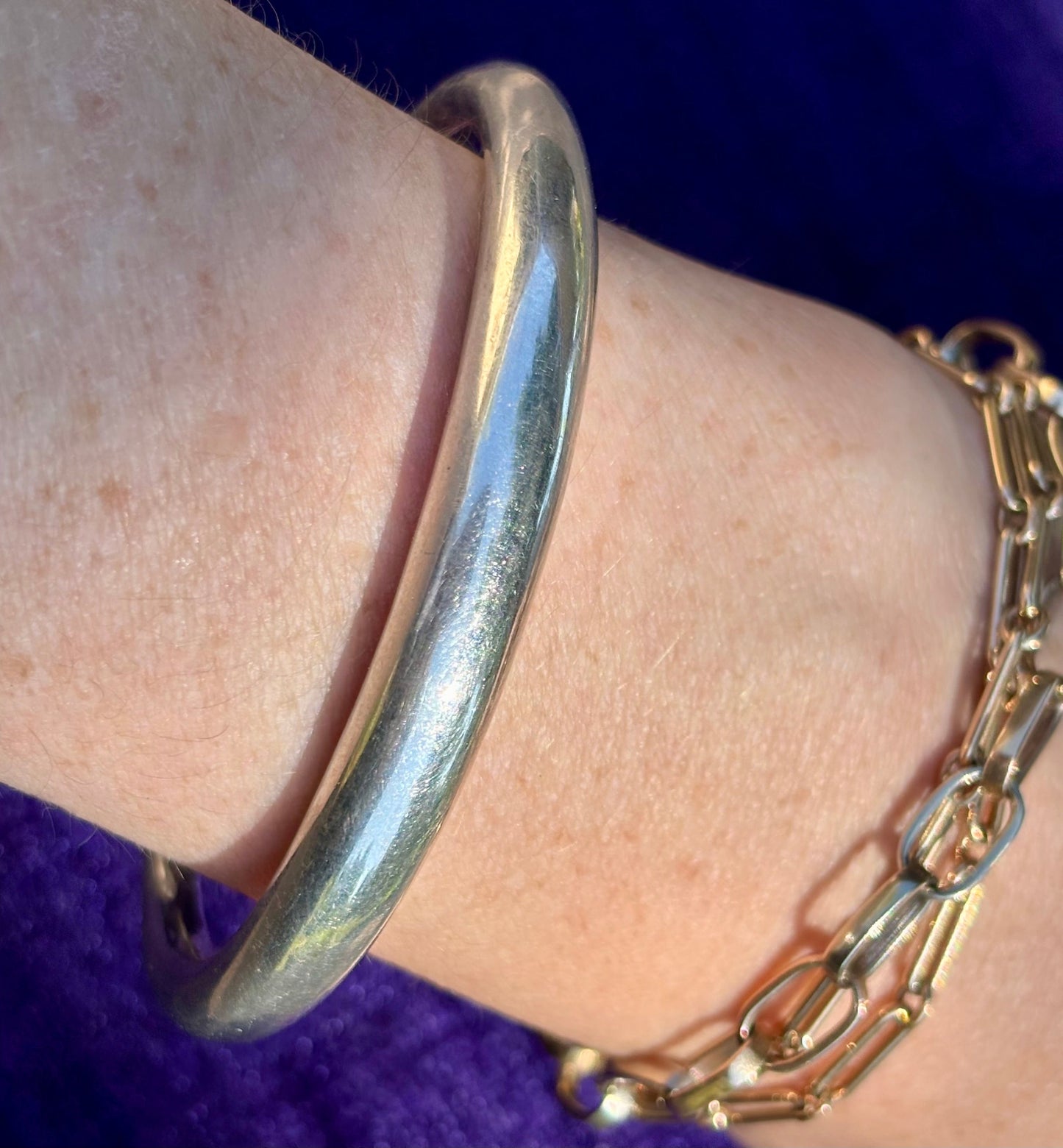Crescent Moon Silver Cuff