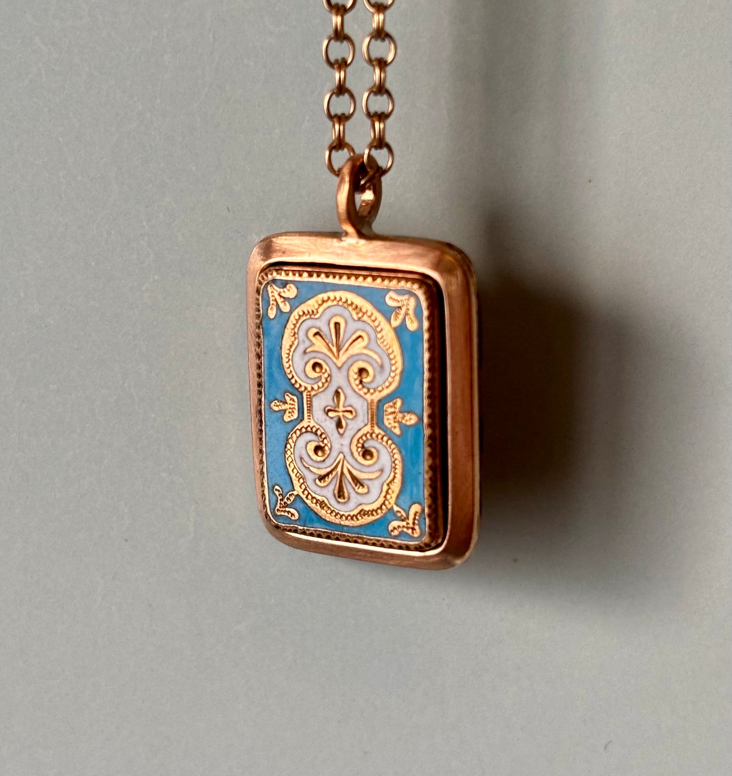 Turquoise Enamel Charm