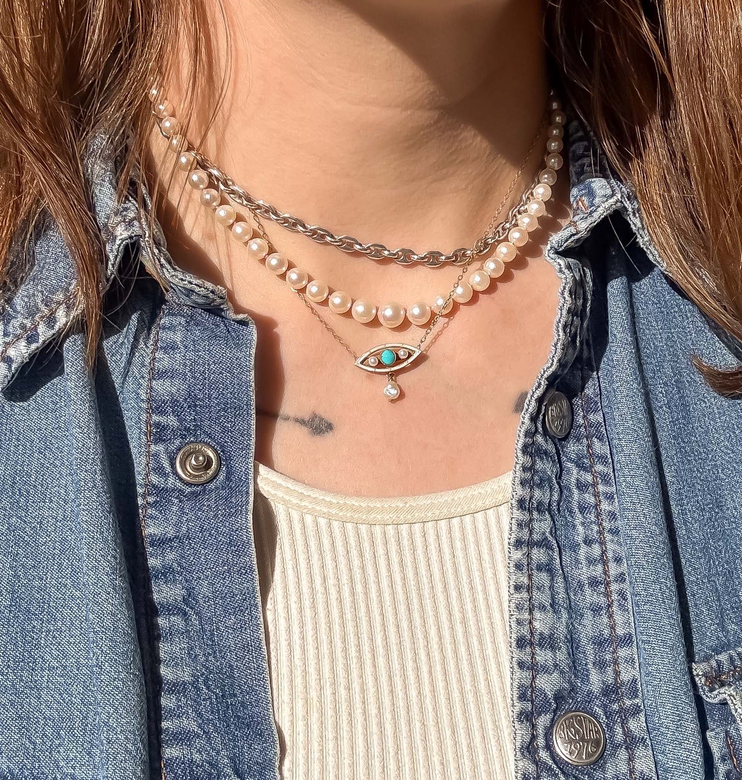 Pearl & Turquoise Evil Eye Talisman