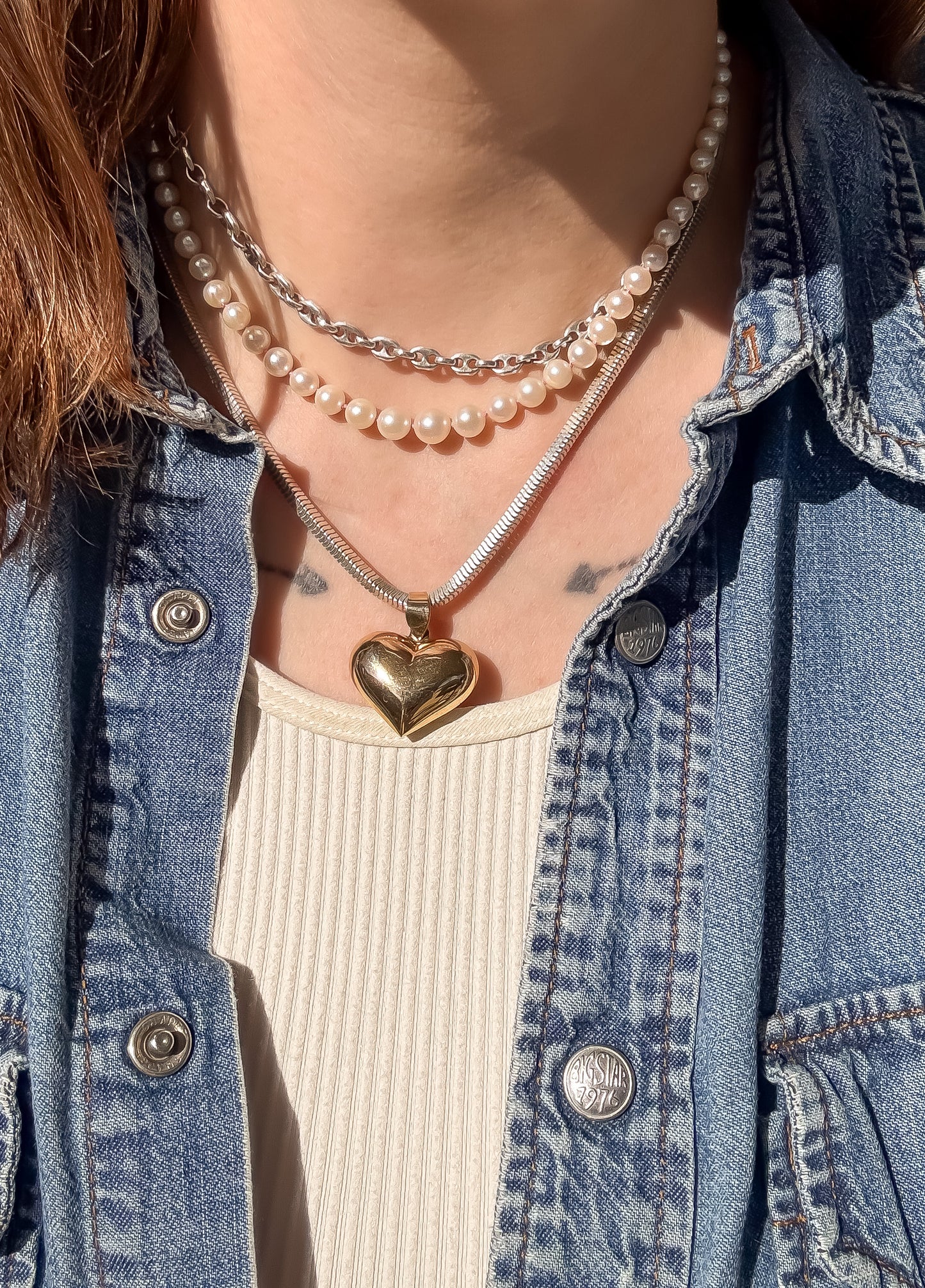 Puffy Heart with Slinky Box Chain