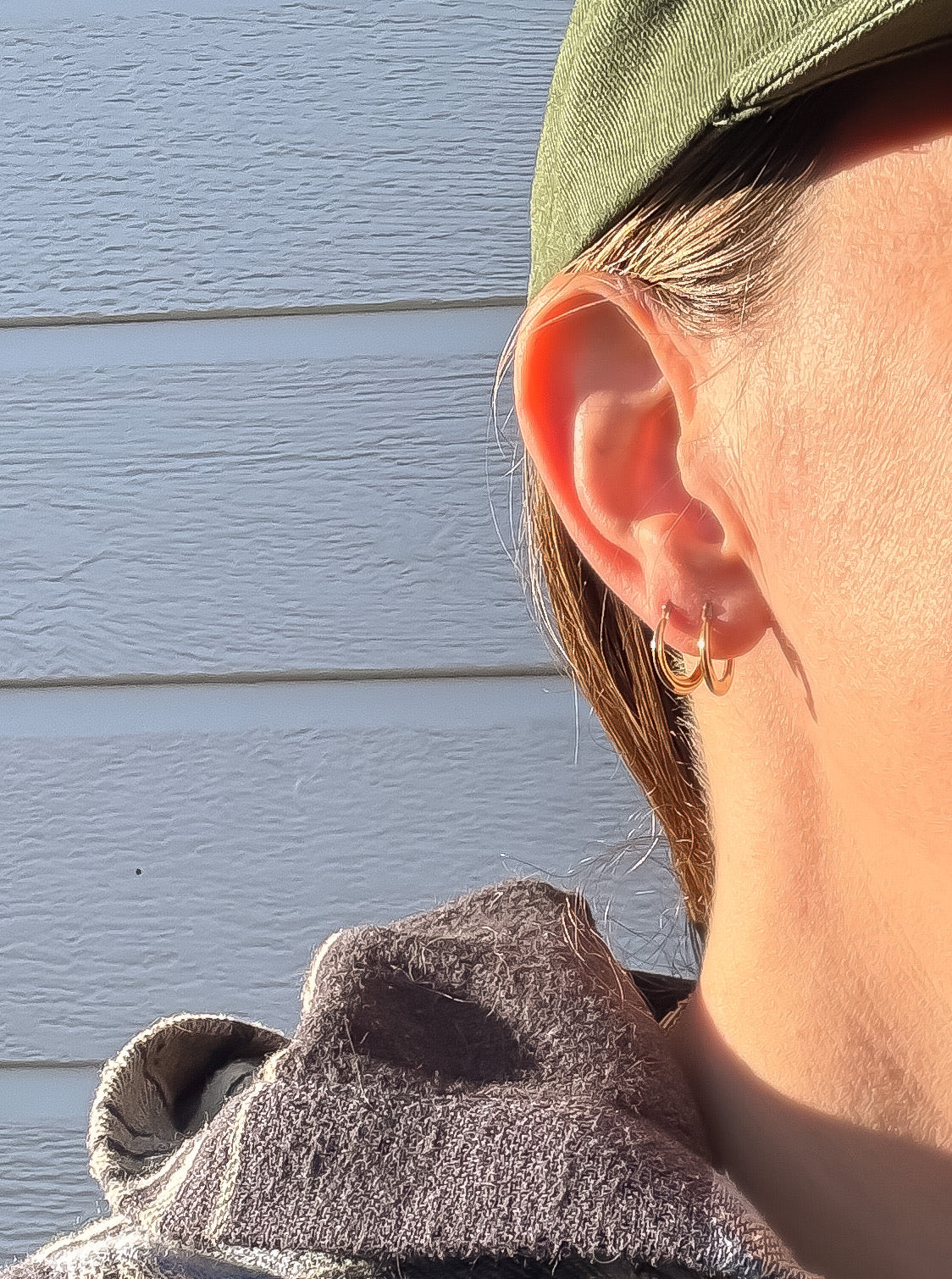 14K mini hoops