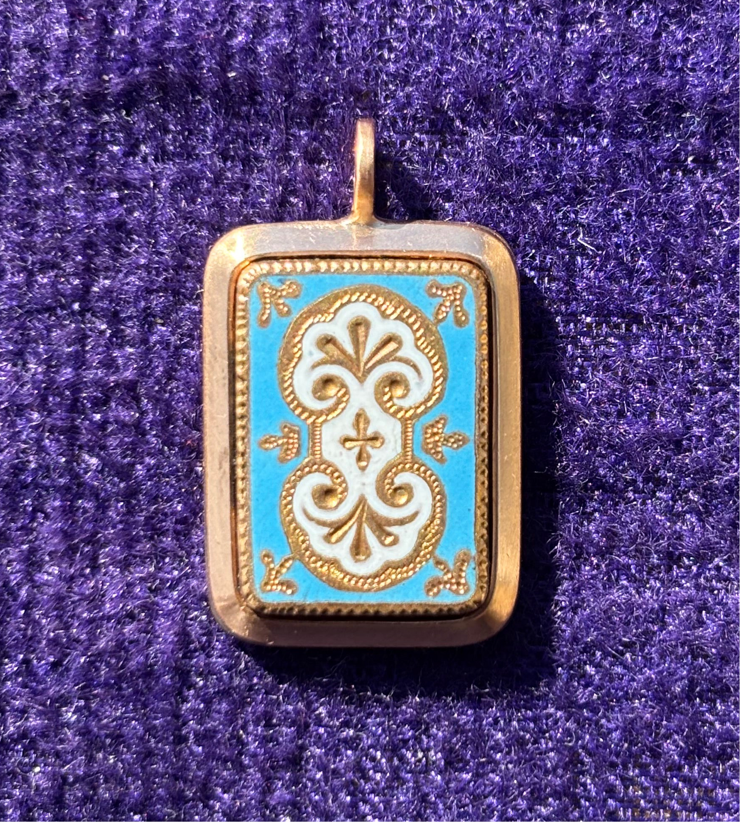 Turquoise Enamel Charm