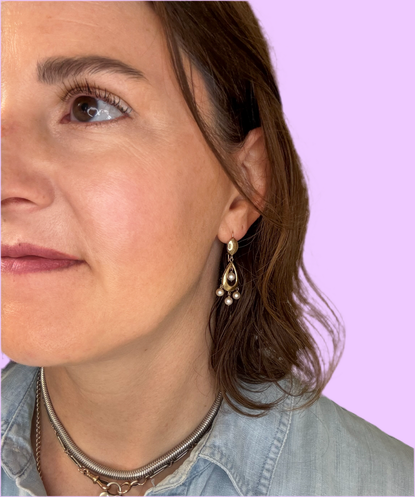 Shimmy Pearl Earrings