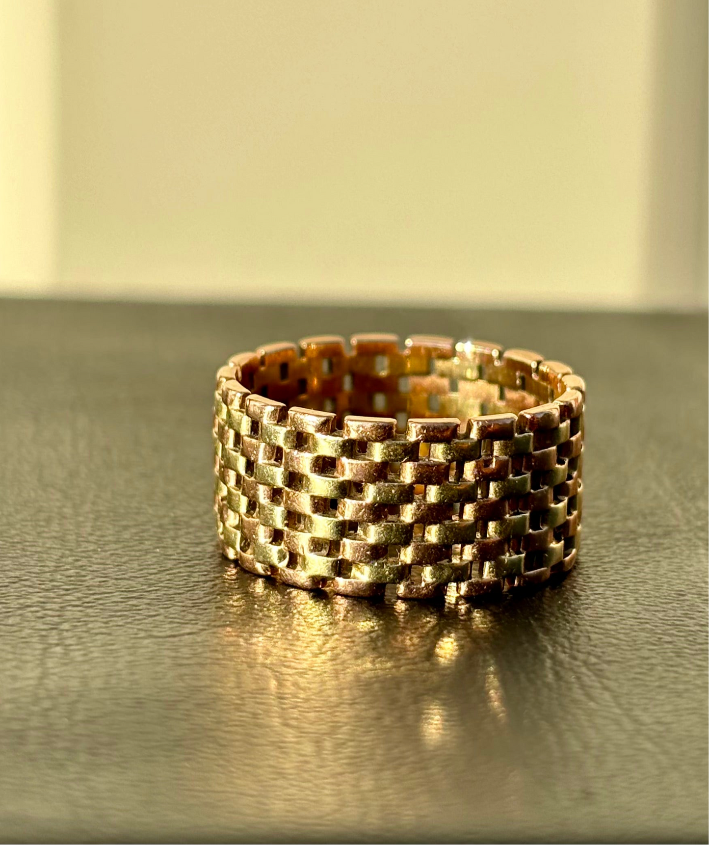 Two Tone Checkerboard Ring