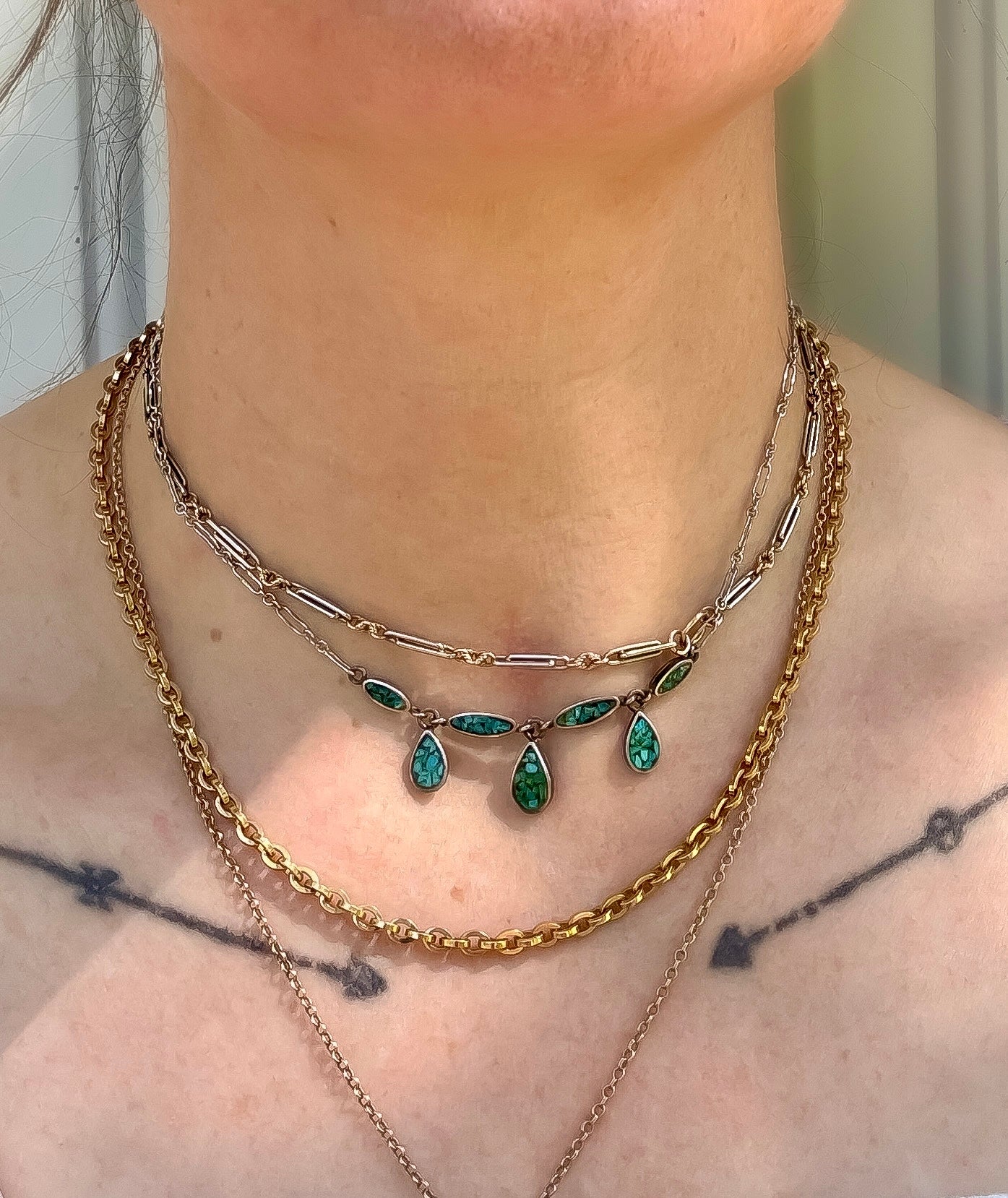 Turquoise Petals Necklace