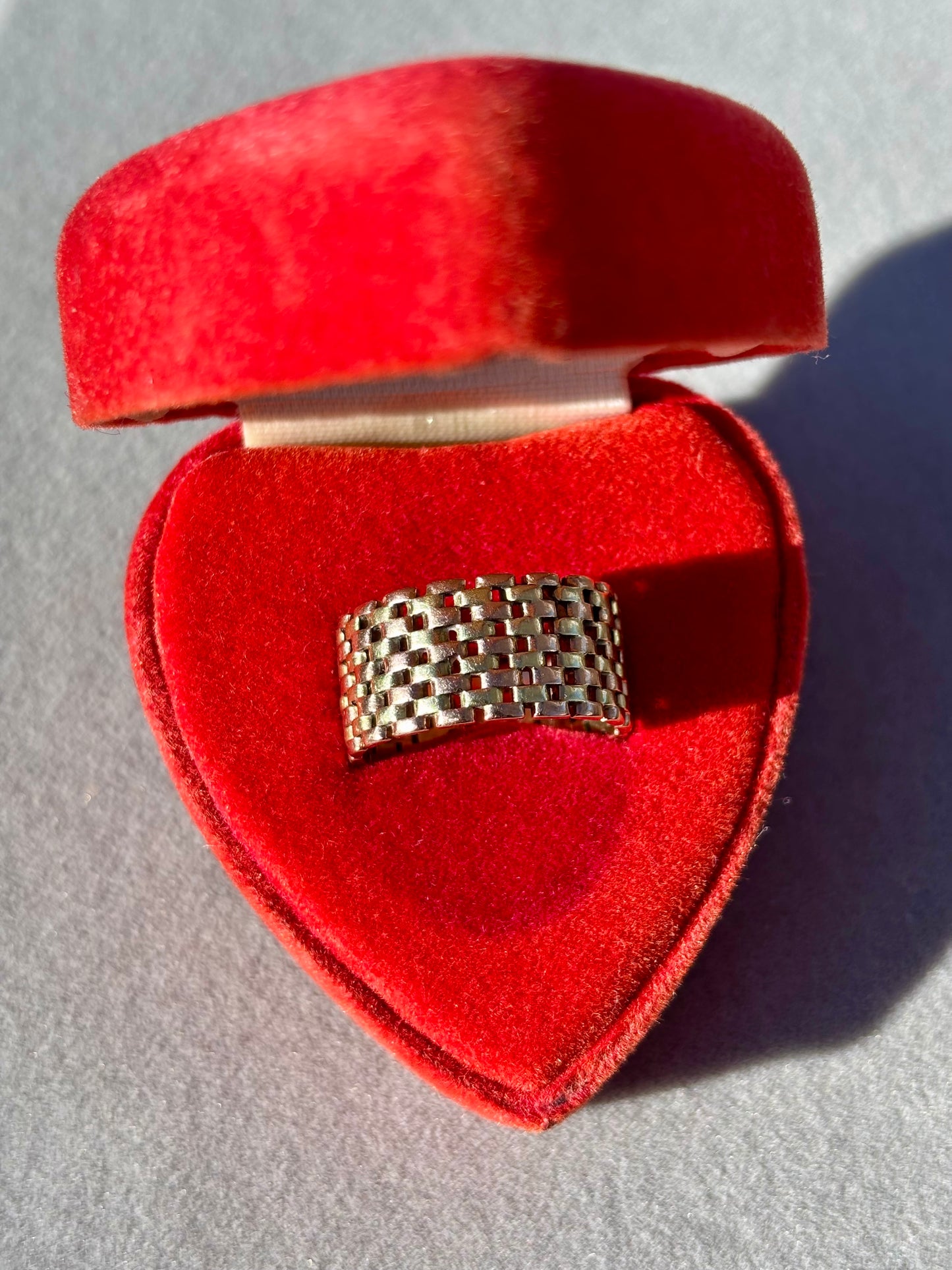 Two Tone Checkerboard Ring