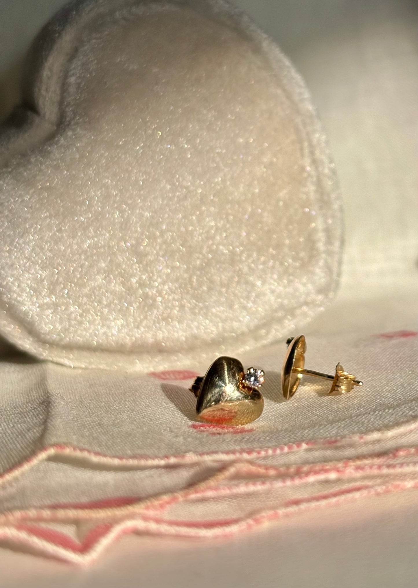 Golden Heart Studs