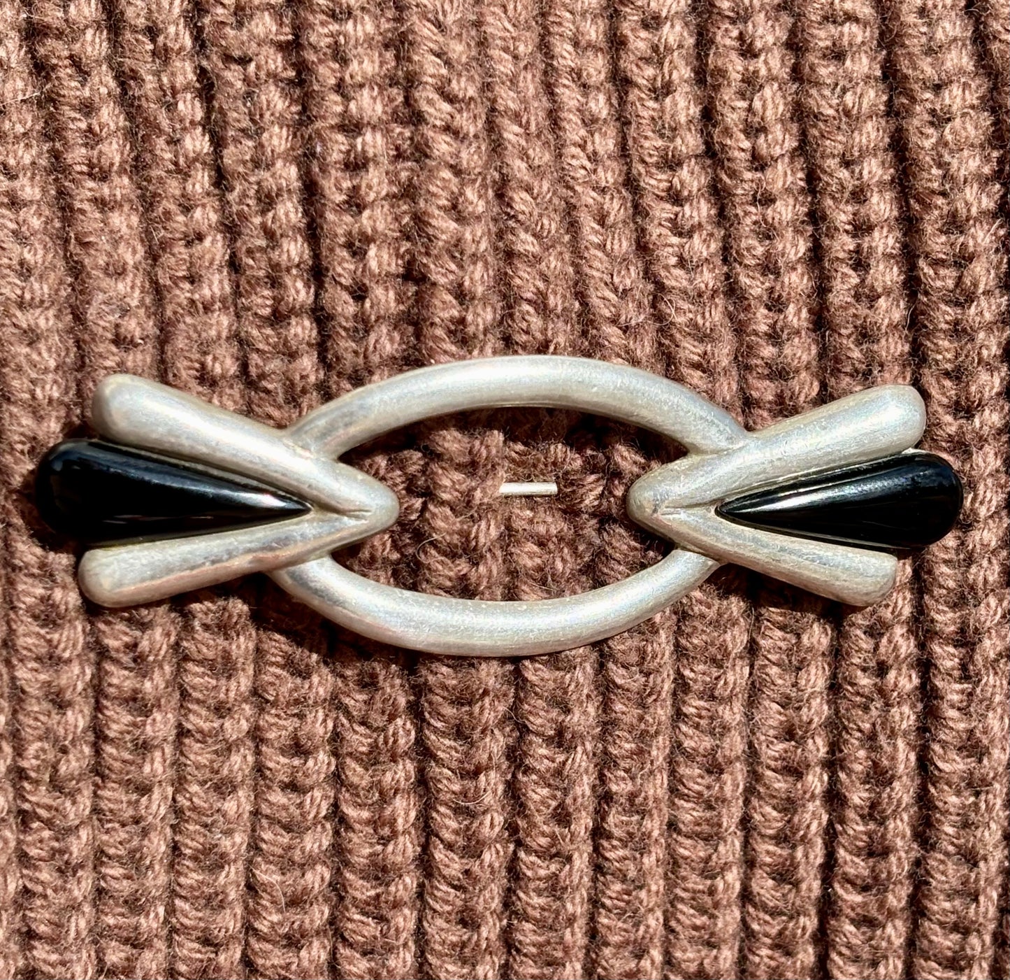 Onyx Brooch