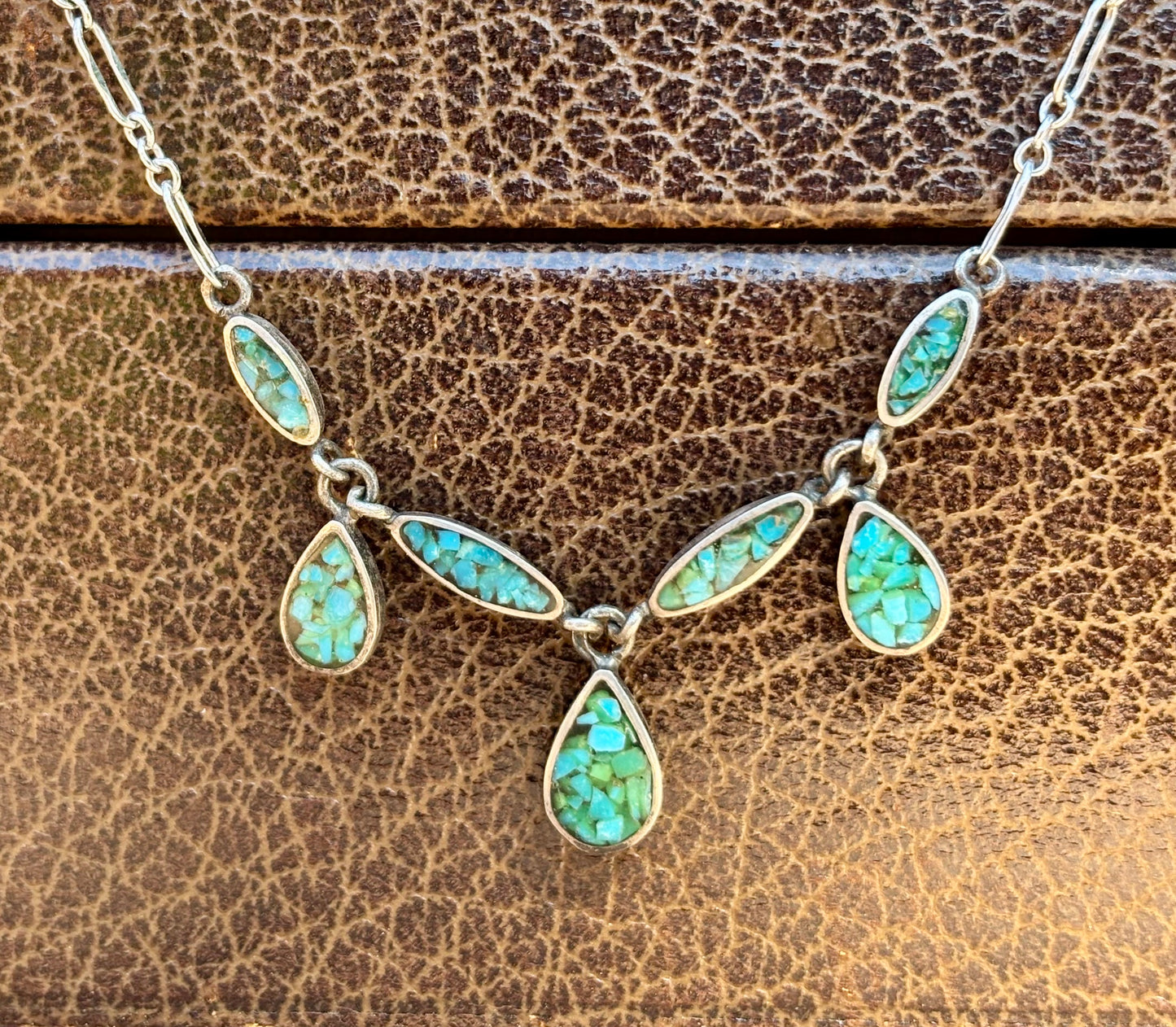 Turquoise Petals Necklace