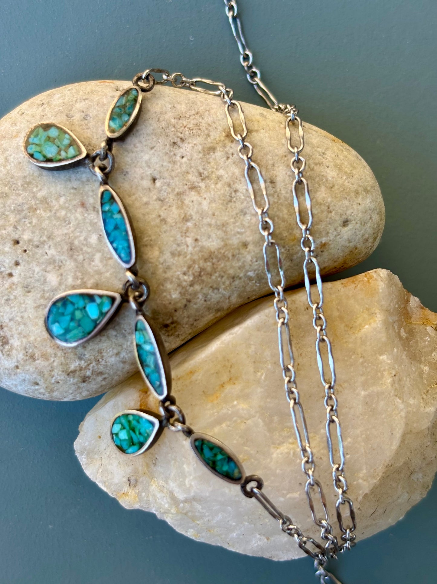 Turquoise Petals Necklace