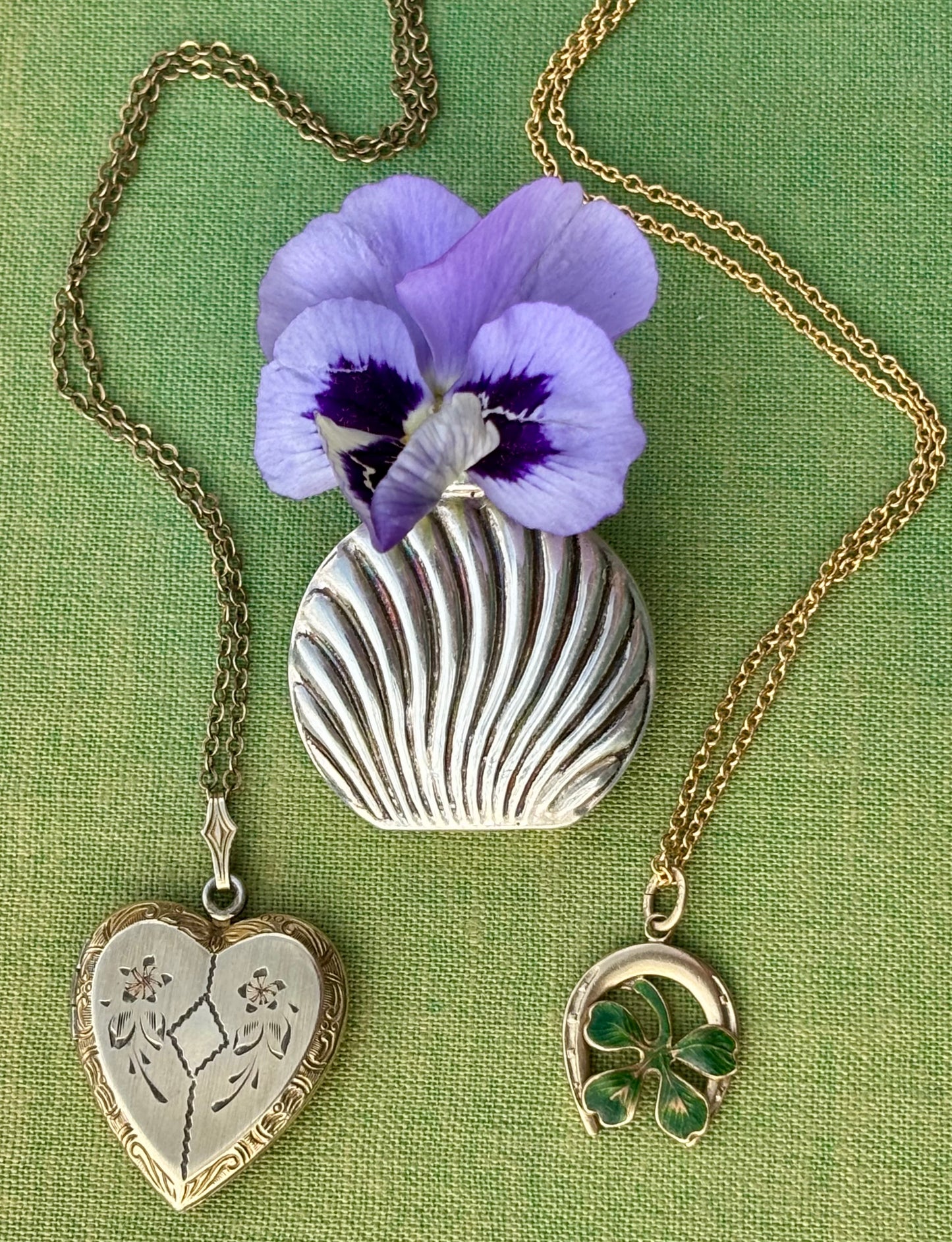 Quilted Floral Locket
