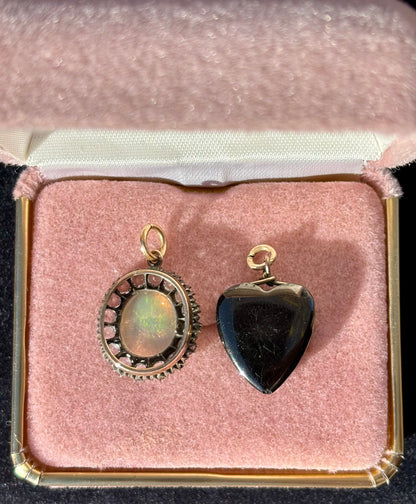 Opal Pendant with Halo