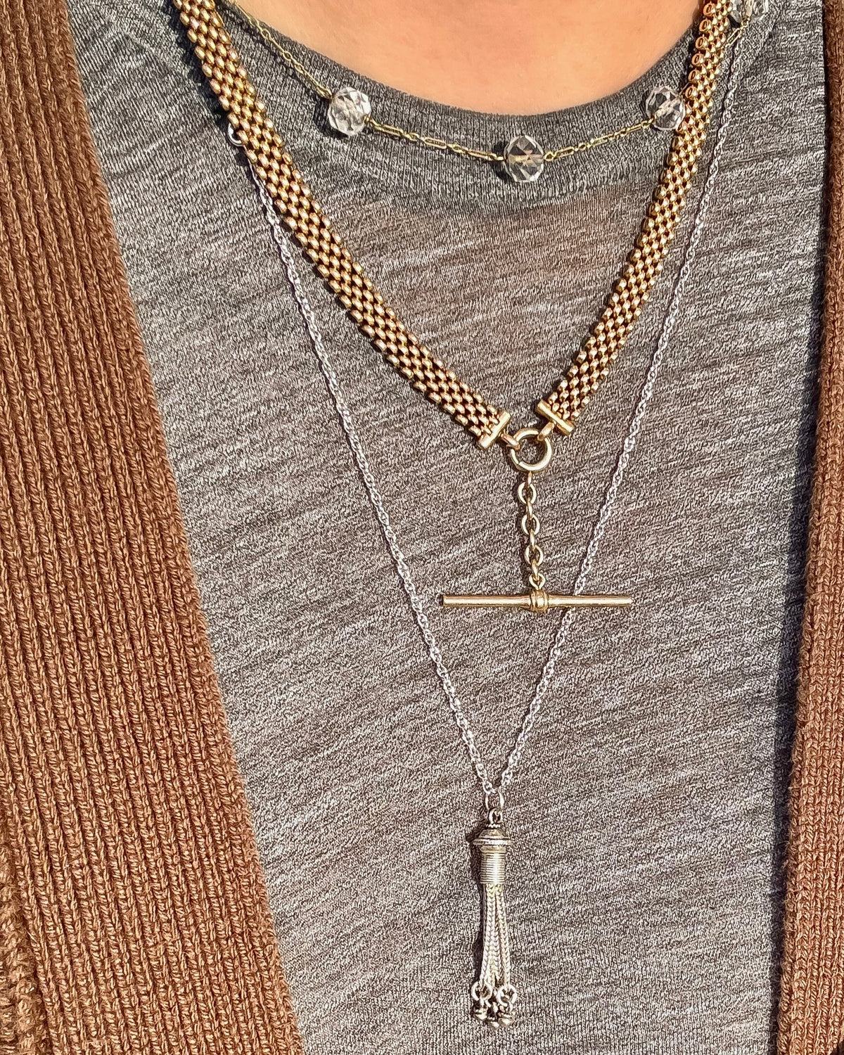 Textured Tassel Necklace