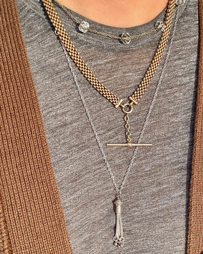 Textured Tassel Necklace