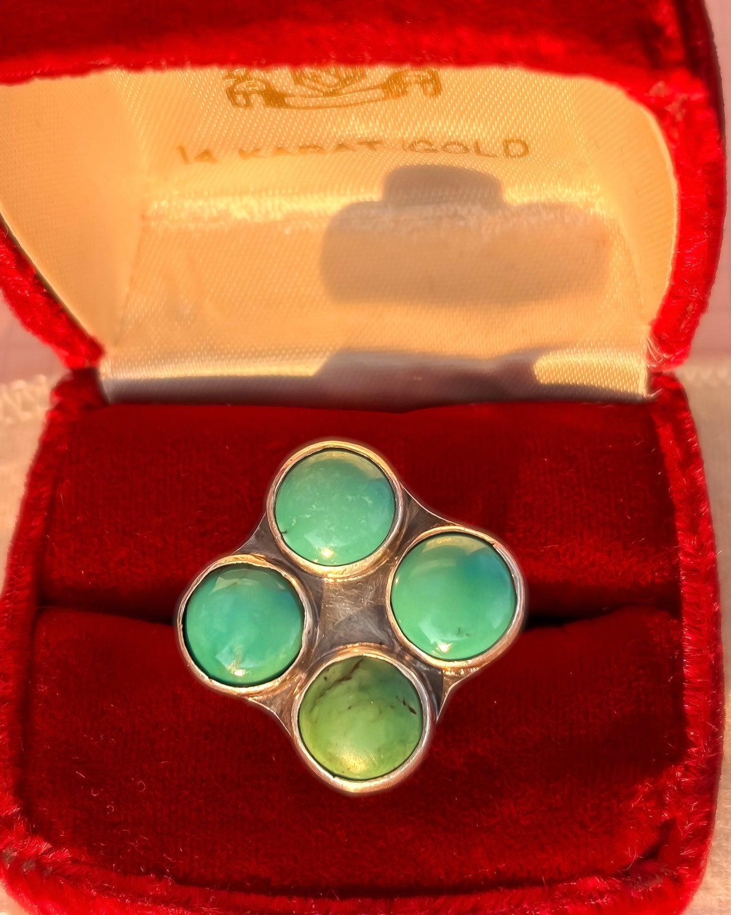 Turquoise Quatrefoil Ring