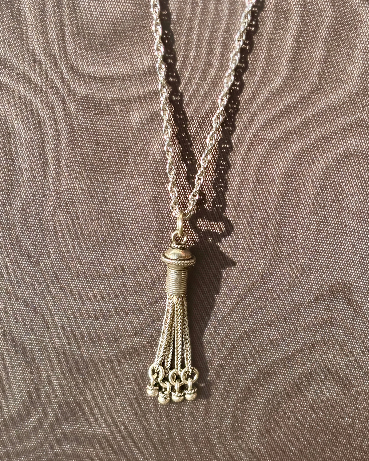 Textured Tassel Necklace
