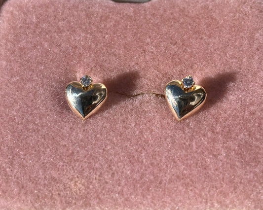 Golden Heart Studs