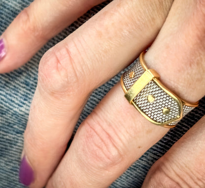 Platinum Buckle Ring