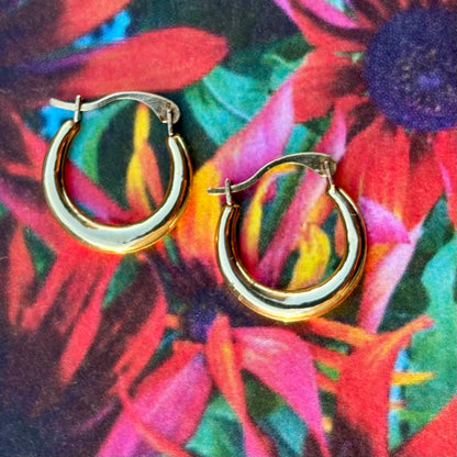 14K mini hoops