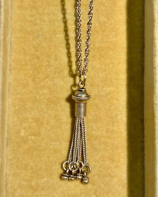 Textured Tassel Necklace