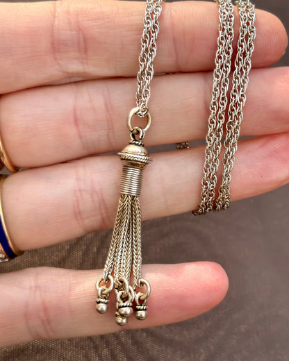 Textured Tassel Necklace