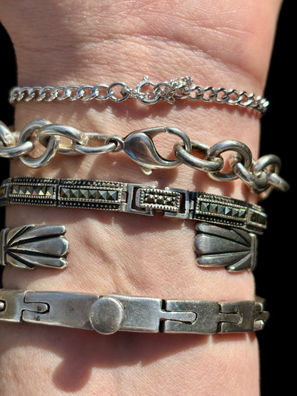 Vintage Sterling U-Link Bracelet