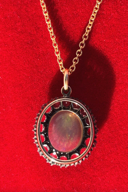 Rock Crystal Candy Opal Pendant