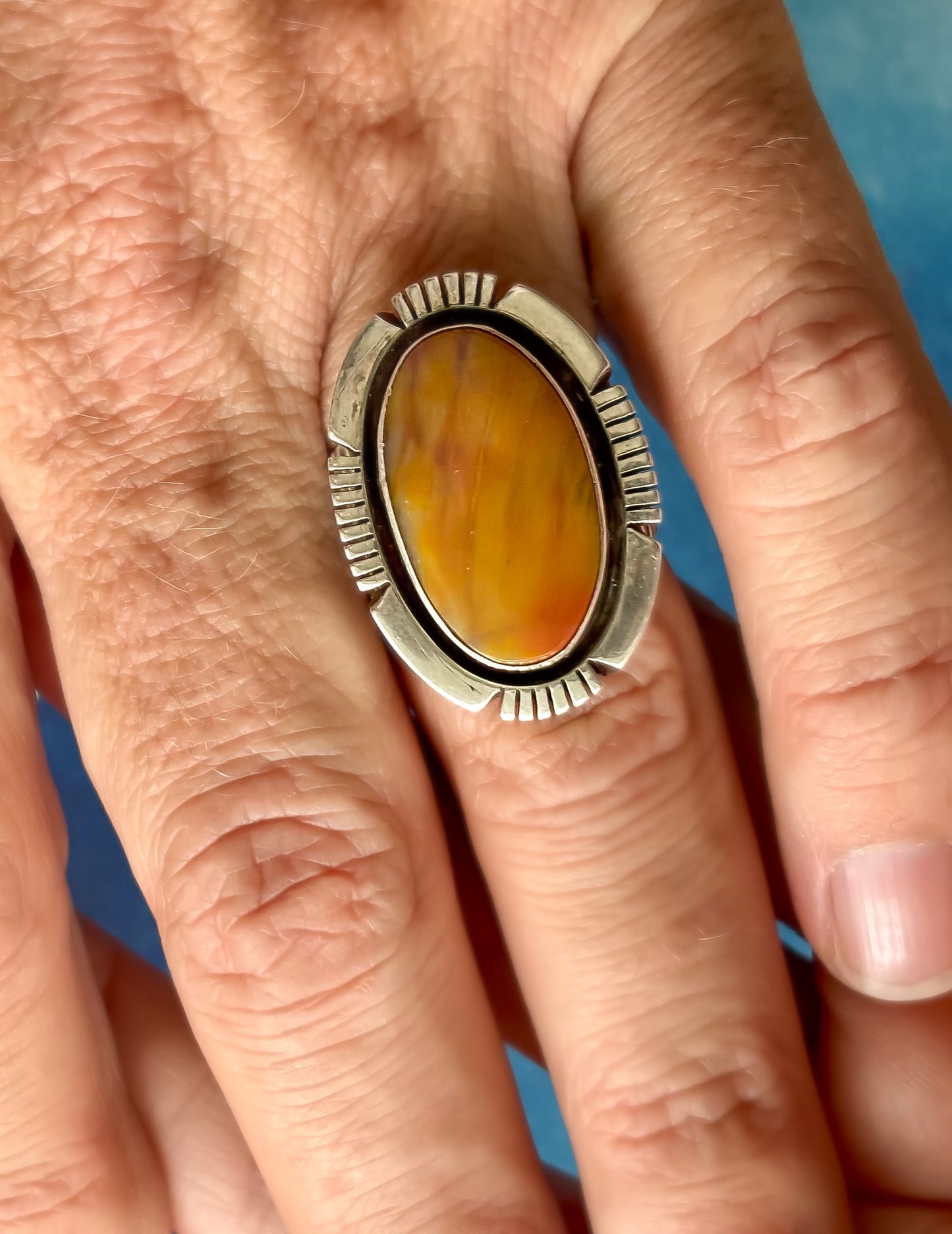 Yellow Jasper Statement Ring