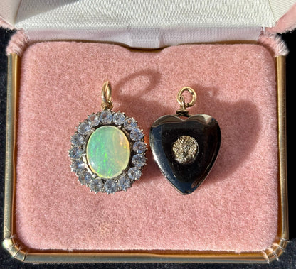 Opal Pendant with Halo