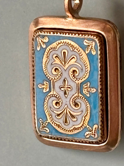 Turquoise Enamel Charm