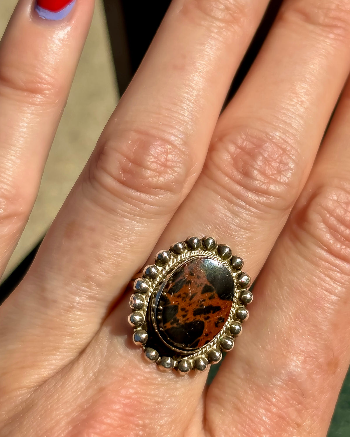 Mahogany Obsidian Ring