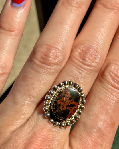 Mahogany Obsidian Ring