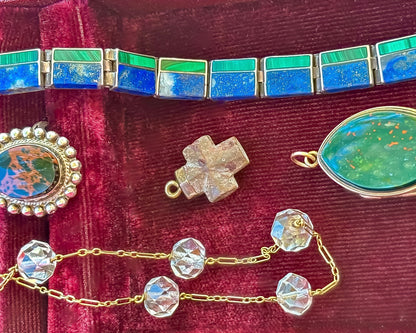 Lapis & Malachite Inlay Bracelet