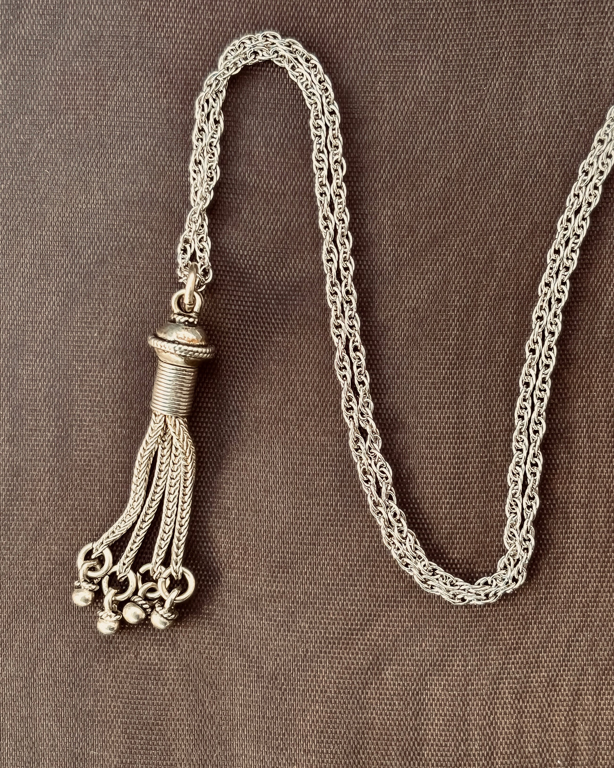 Textured Tassel Necklace