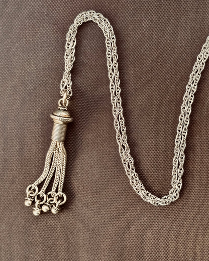 Textured Tassel Necklace