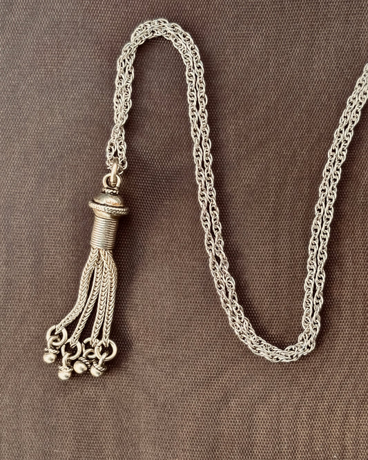Textured Tassel Necklace