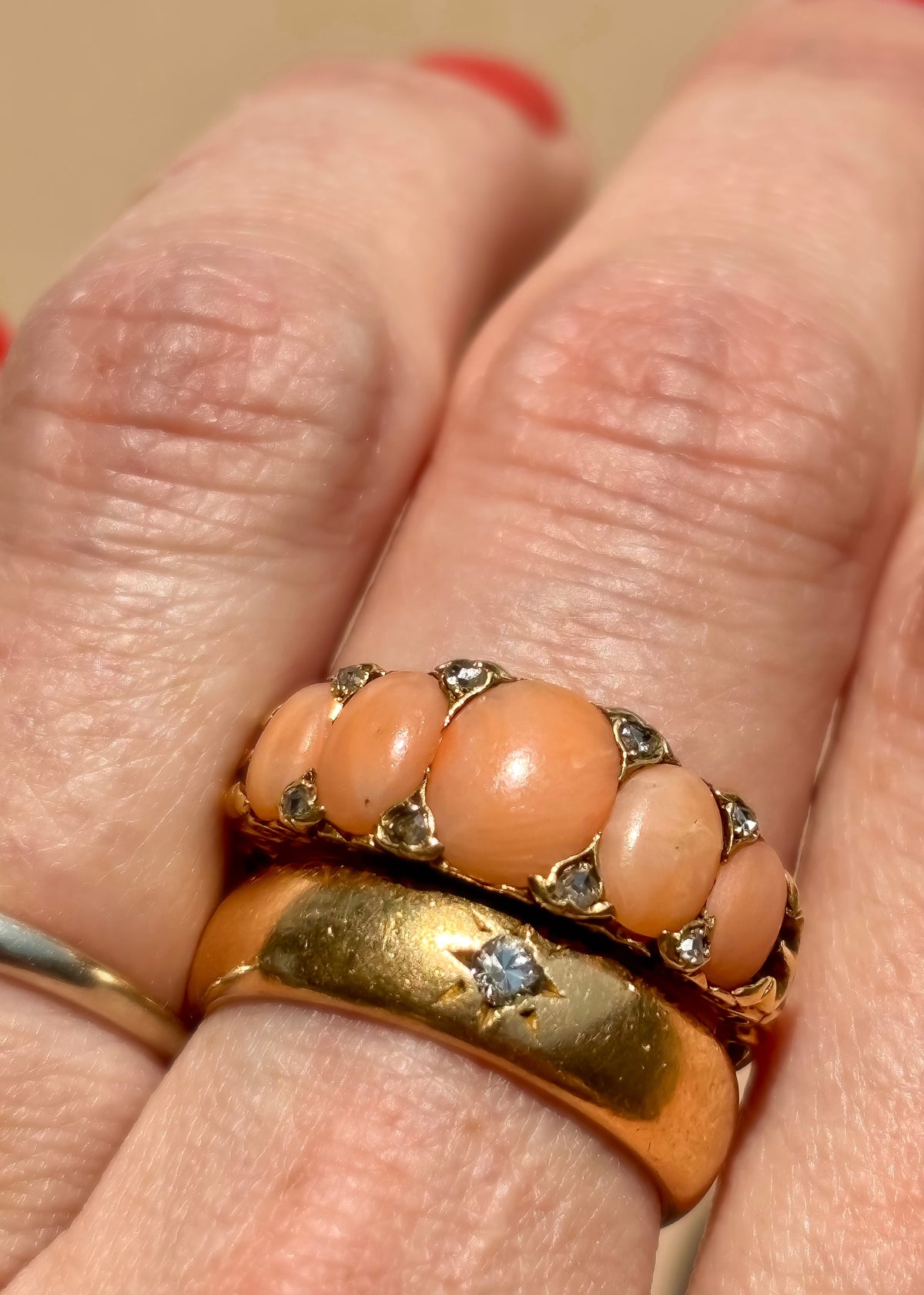 Peaches & Cream Coral Ring