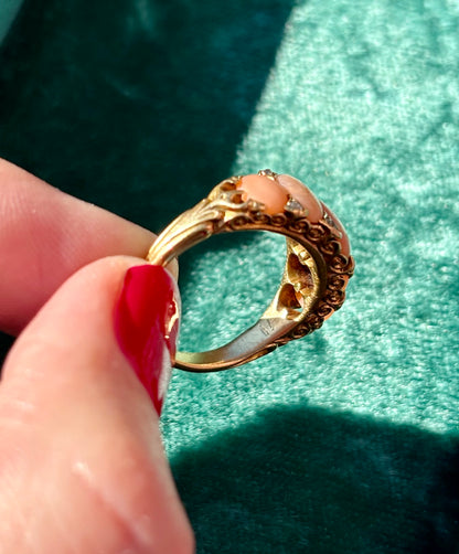 Peaches & Cream Coral Ring