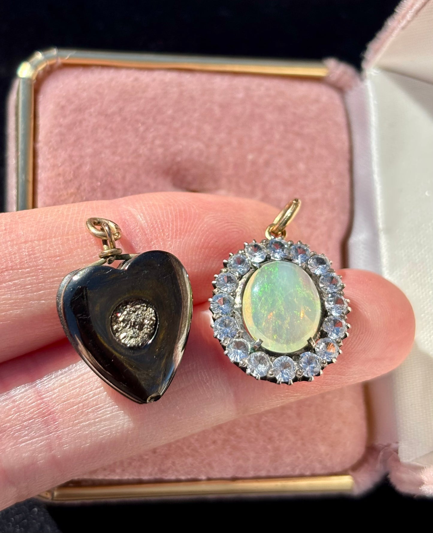 Opal Pendant with Halo