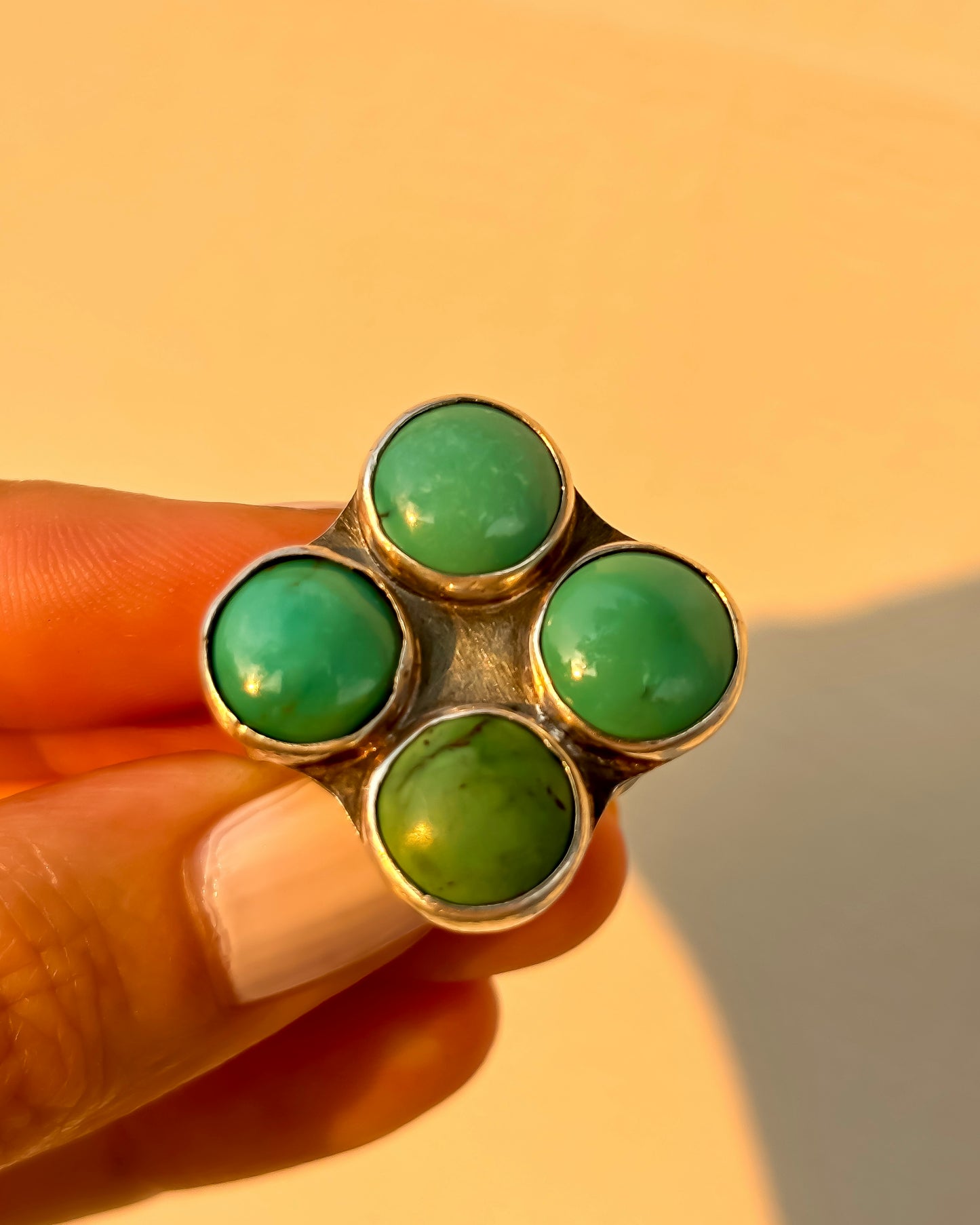Turquoise Quatrefoil Ring