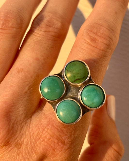 Turquoise Quatrefoil Ring