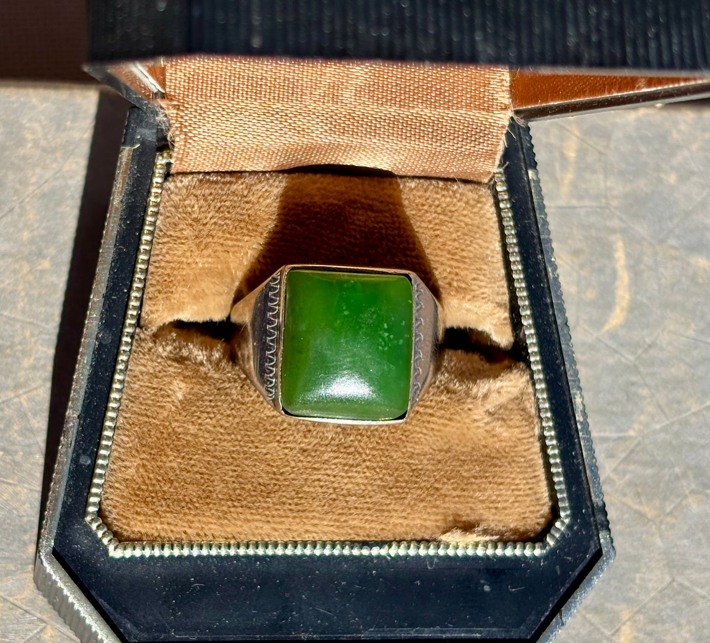 Green Nephrite Ring