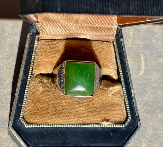 Green Nephrite Ring