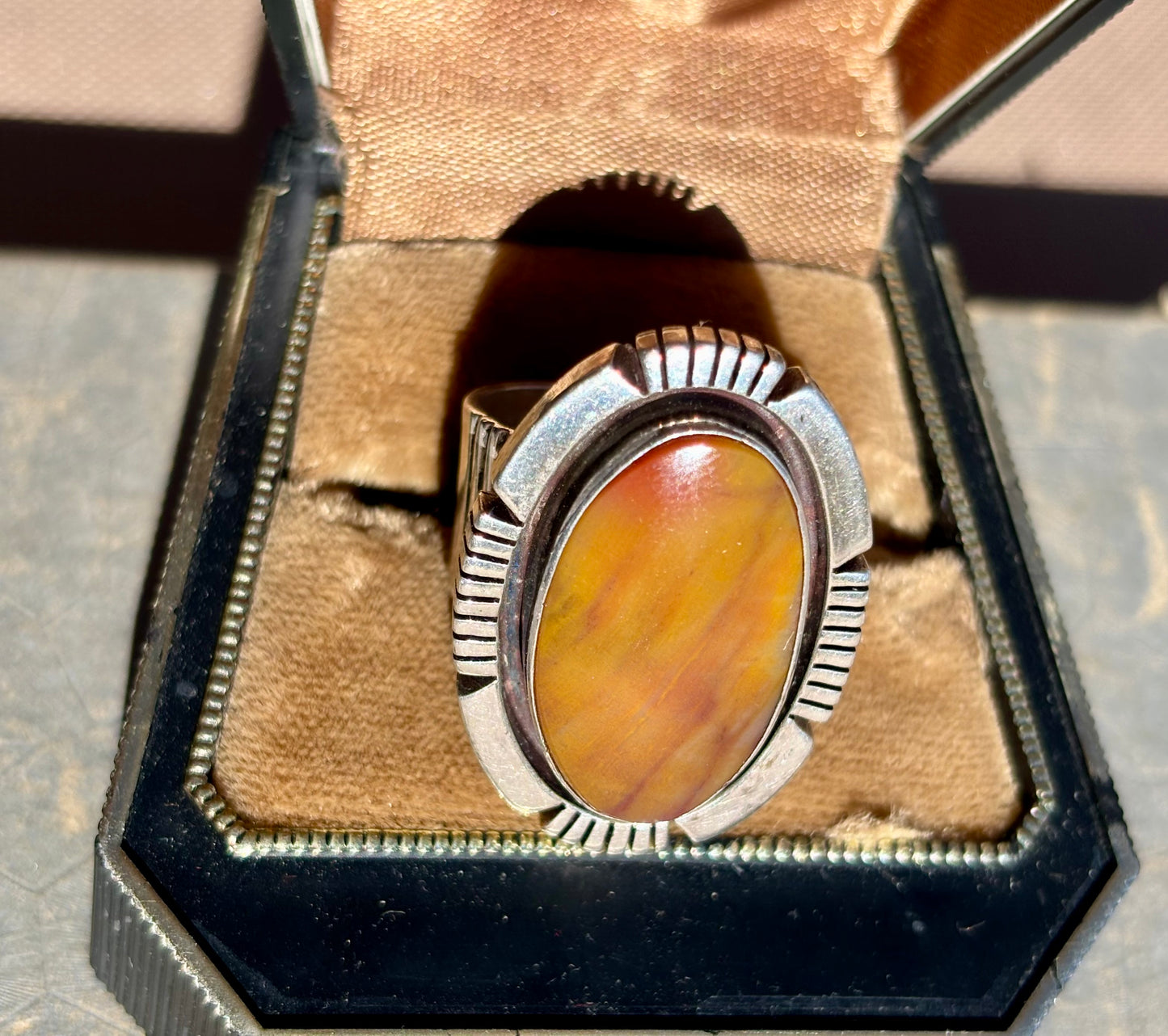 Yellow Jasper Statement Ring