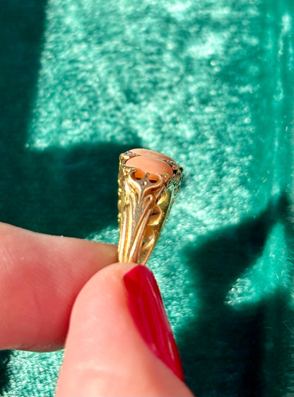 Peaches & Cream Coral Ring
