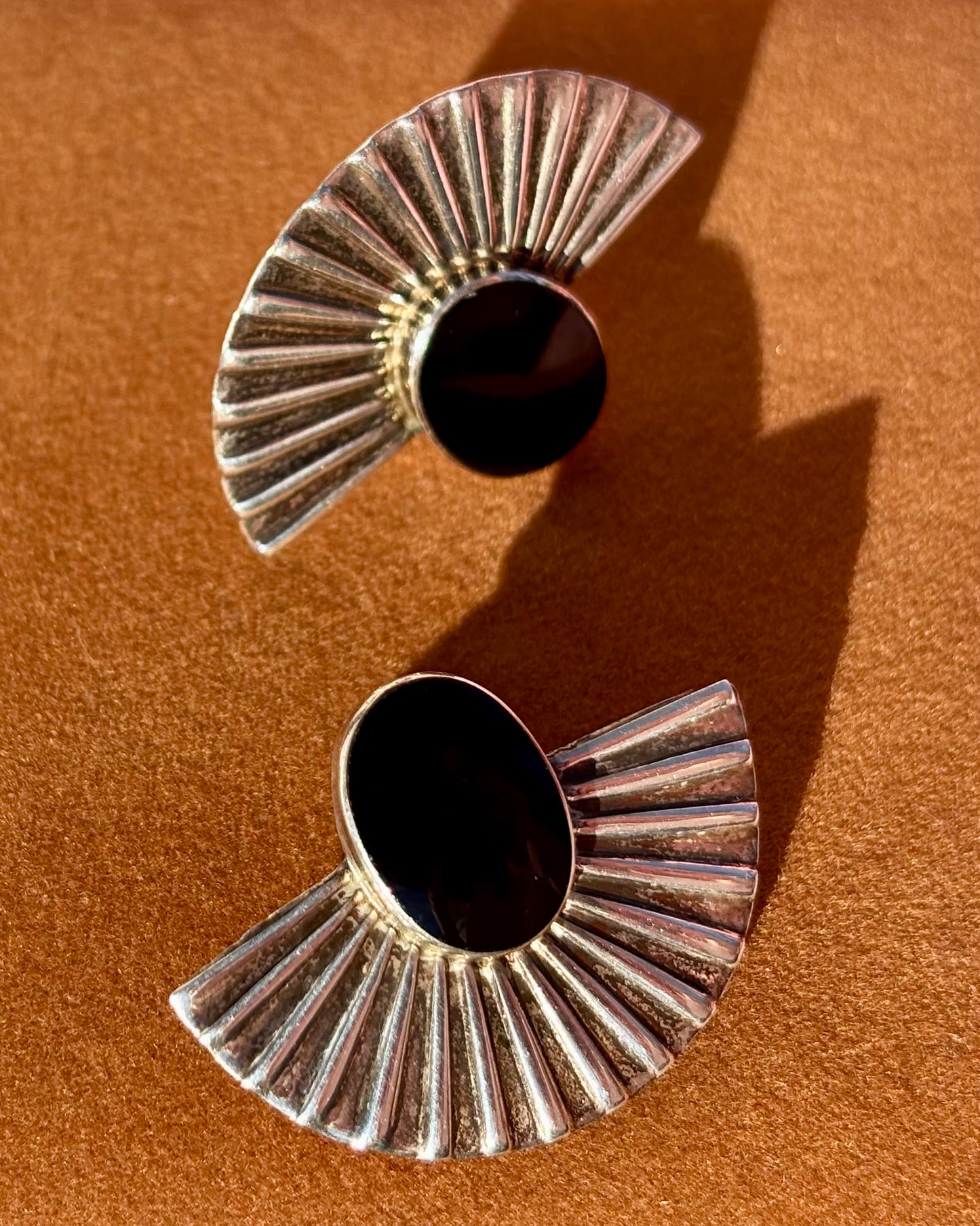 Onyx Twirl Earrings